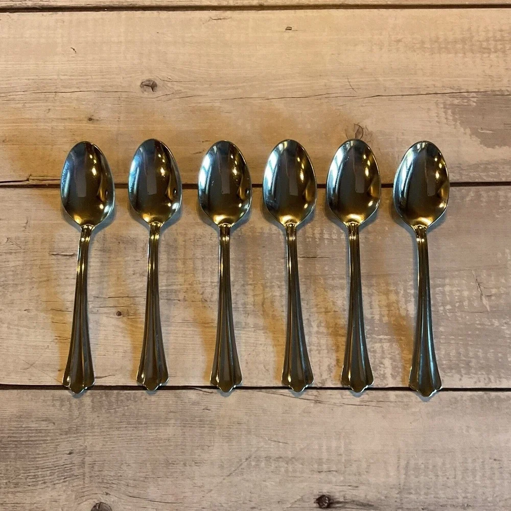 Oneida KIMBRA Stainless Flatware Oval Place Soup Spoons Set Of 6 USA Lot #2
